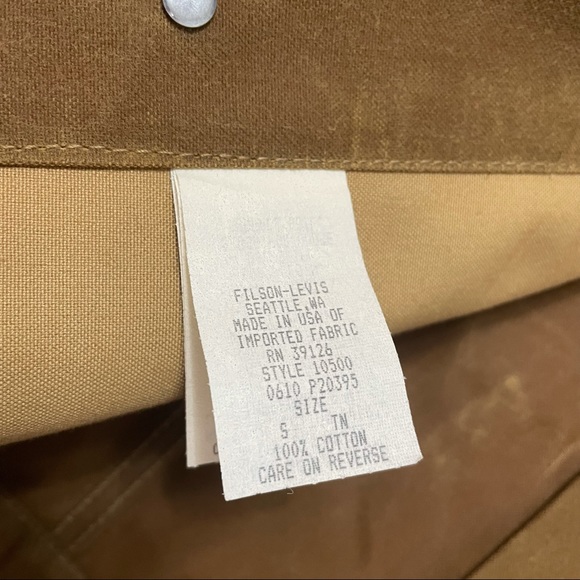 Filson x Levi's Tin Cloth Oil Trucker Jacket Sz S - Picture 9 of 15